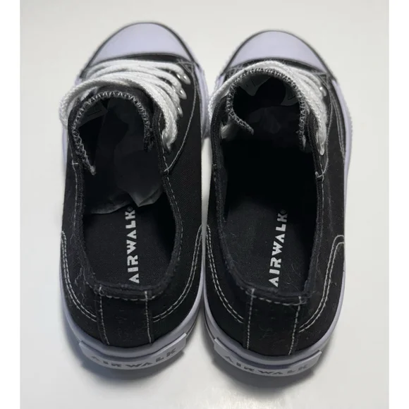 Airwalk Legacee Black & White Canvas Sneakers Lightweight Womens Size 5 New - Picture 7 of 10
